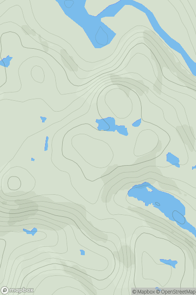Thumbnail image for Creag na h-Iolaire [Lochinver to Ullapool] showing contour plot for surrounding peak